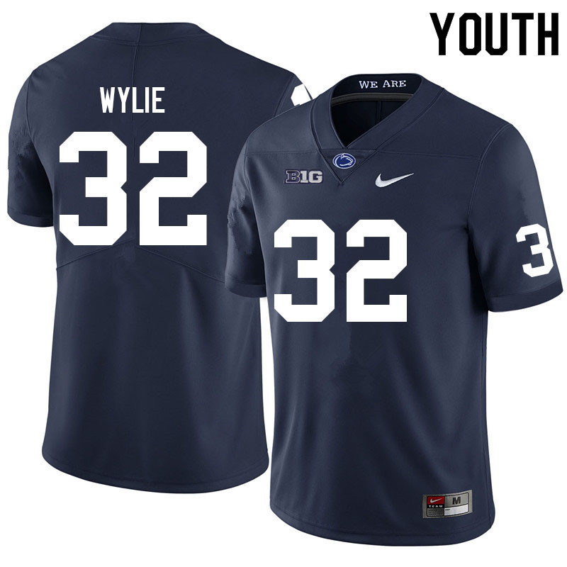 Youth #32 Keon Wylie Penn State Nittany Lions College Football Jerseys Sale-Navy